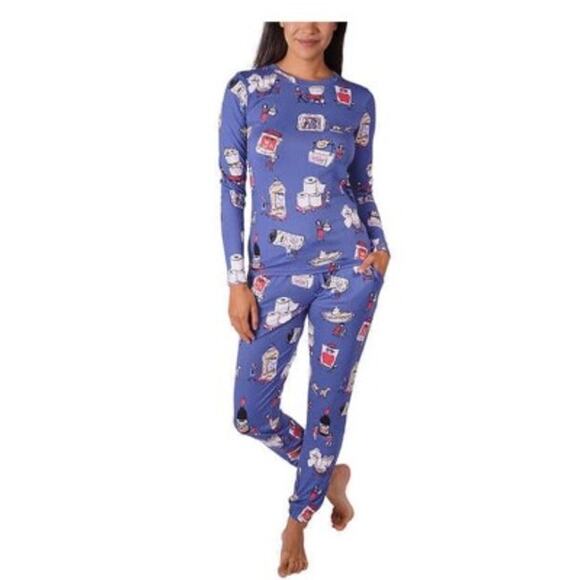 Munki Munki Costco Favorites 2 Piece Novelty Pajama Set Size L - Picture 1 of 10